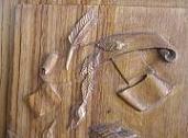 Detail of 'Cilento senza parole' (Cilento without words) - Bas-relief on a panel of chestnut wood
