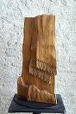 La sciarpa - Scultura in legno di acacia